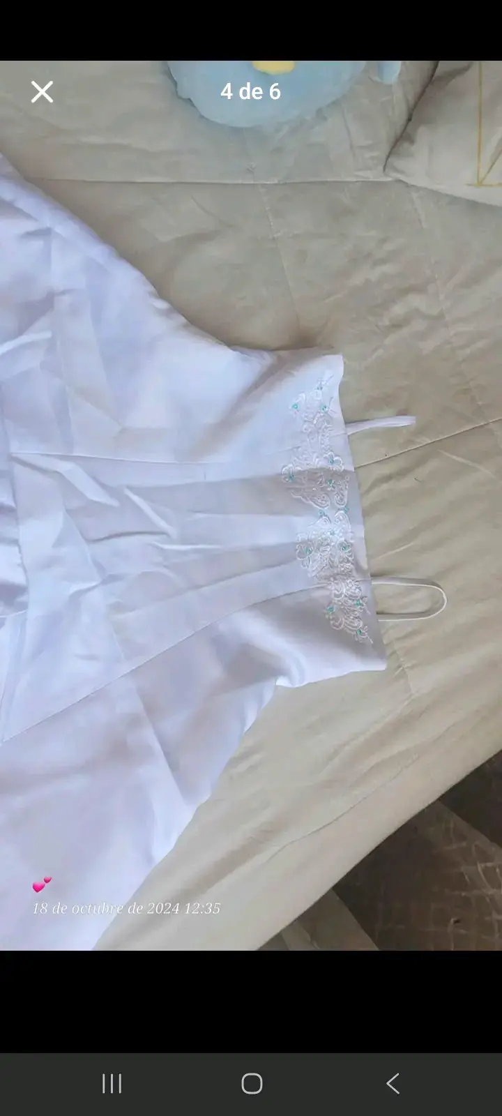 Vestido de Primera Comunión para Niña Blanco - 4