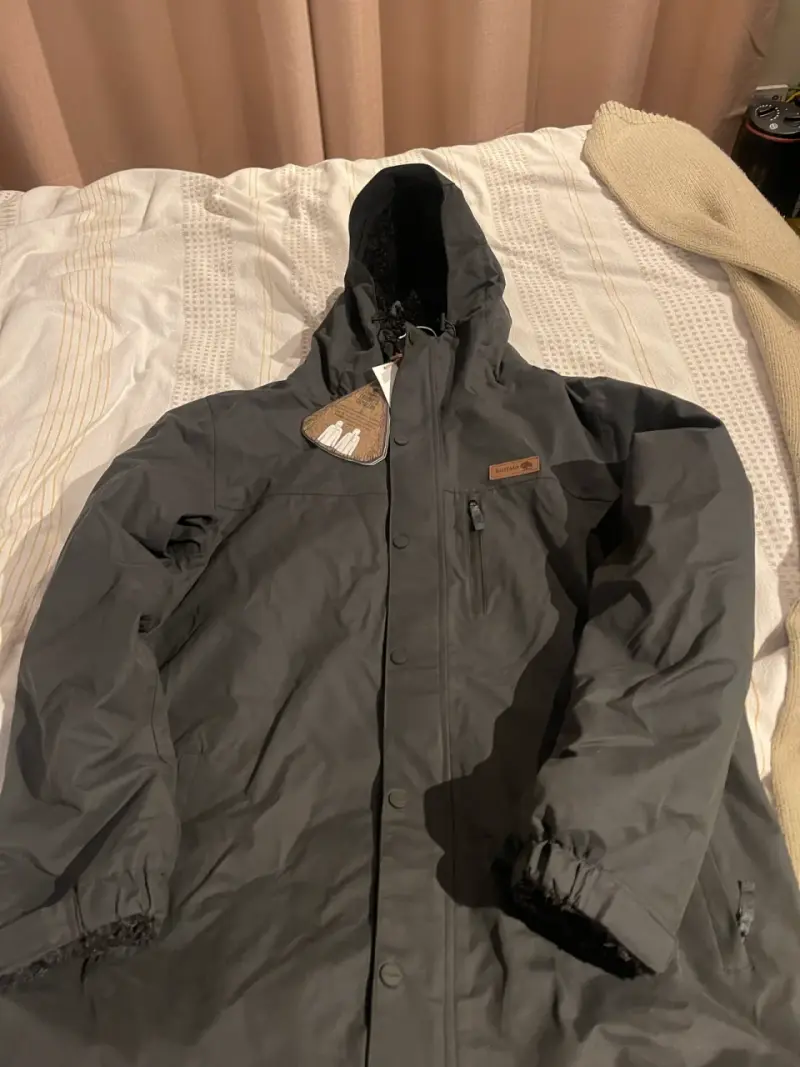 Parka impermeable gris con capucha Buffalo - 2