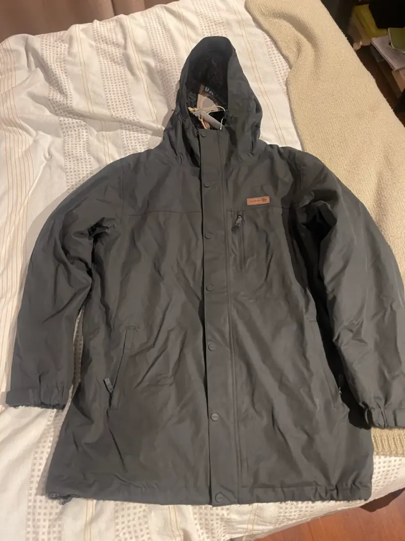Parka impermeable gris con capucha Buffalo - 3