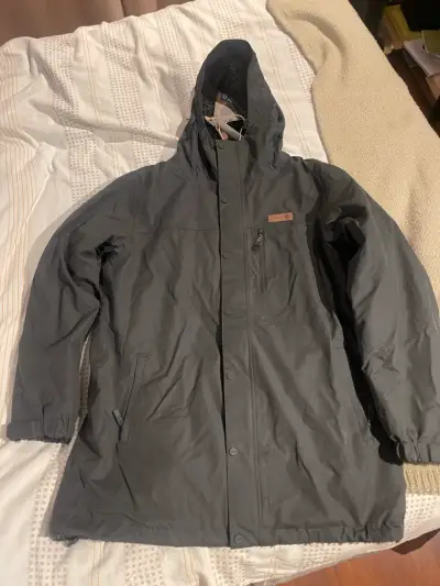 Parka impermeable gris con capucha Buffalo - miniatura 3