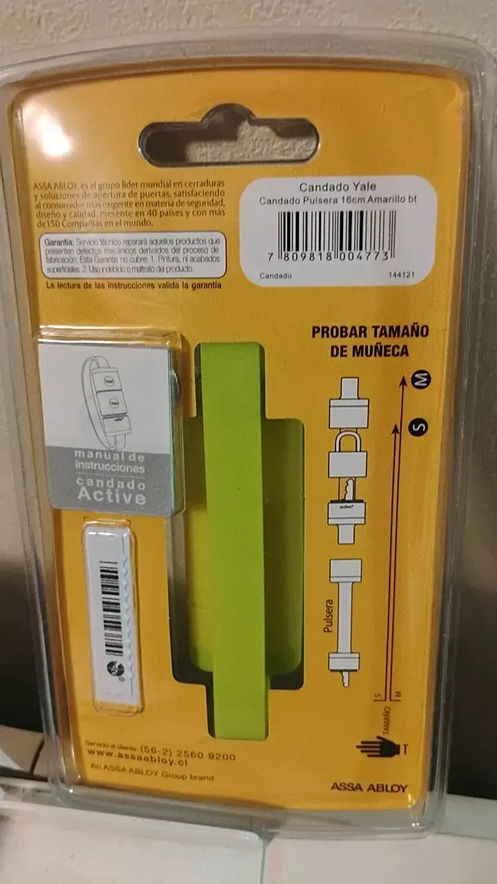 Candado pulsera Yale Active amarillo - 2