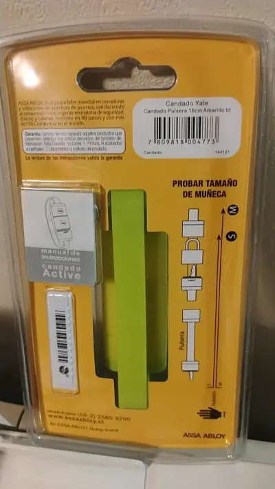 Candado pulsera Yale Active amarillo - miniatura 2