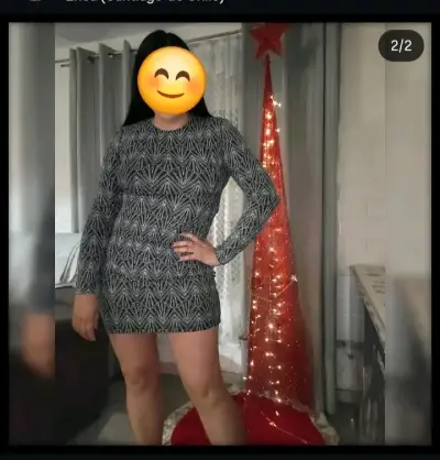 Vestido corto estampado geométrico para mujer - miniatura 1
