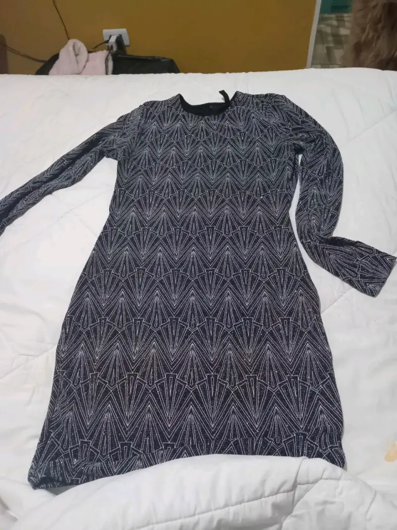 Vestido corto estampado geométrico para mujer - 4