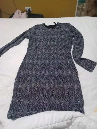 Vestido corto estampado geométrico para mujer - miniatura 4