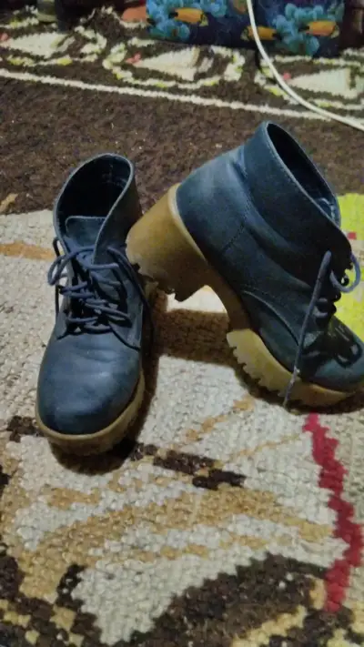 Botines azul con plataforma - miniatura 1