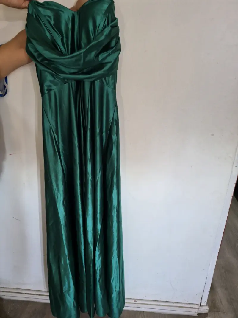 Vestido largo de gala verde esmeralda XL -L - 2