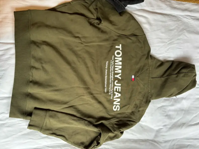 Polerón Tommy Jeans verde oliva talla L - 2