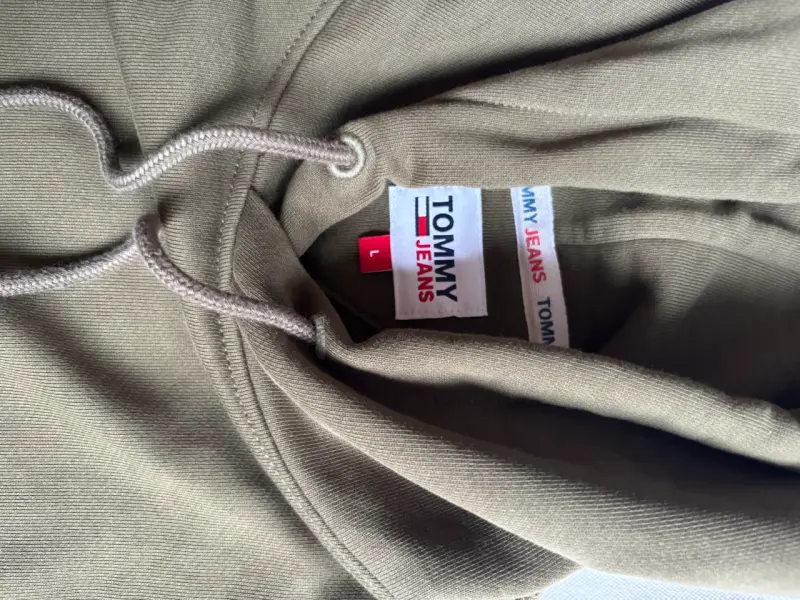 Polerón Tommy Jeans verde oliva talla L - 3