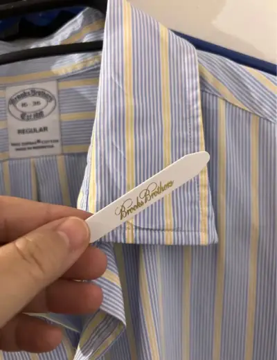 Camisa de algodón a rayas Brooks Brothers 16/36 - miniatura 1