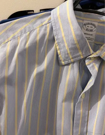 Camisa de algodón a rayas Brooks Brothers 16/36 - miniatura 2