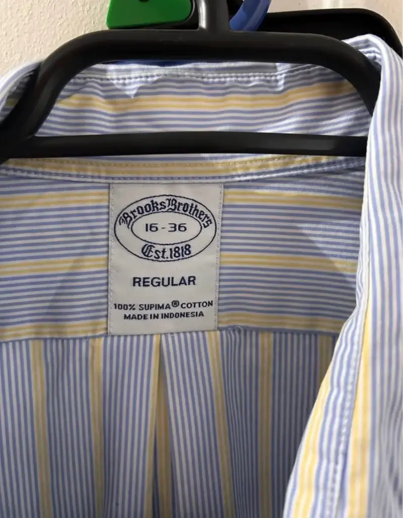 Camisa de algodón a rayas Brooks Brothers 16/36 - 3