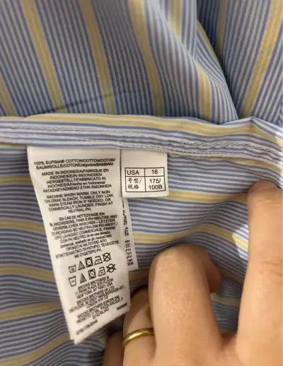 Camisa de algodón a rayas Brooks Brothers 16/36 - miniatura 4