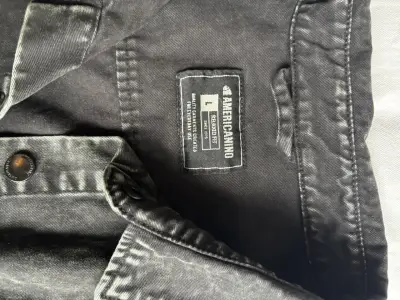 Sobrecamisa de mezclilla negra Americanino Talla L - miniatura 2