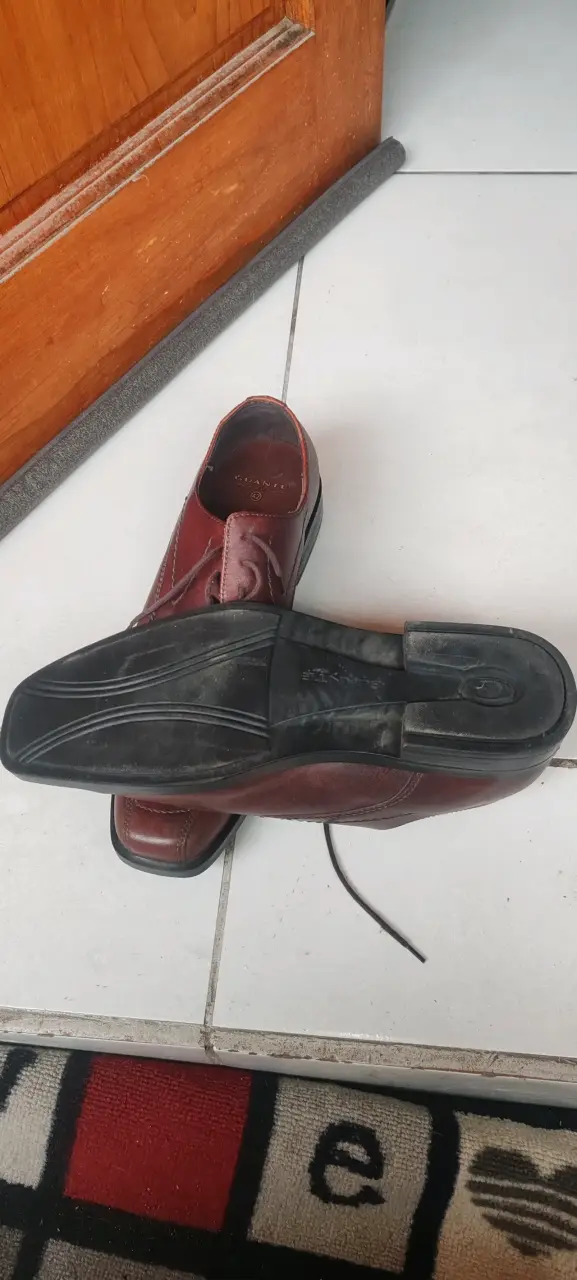 Zapatos de cuero marrón para hombre Guante - 1