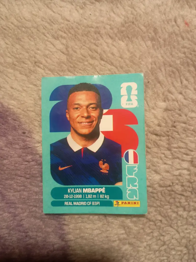 REPETIDO Lámina Panini Kylian Mbappé Mundial 2026 - 2
