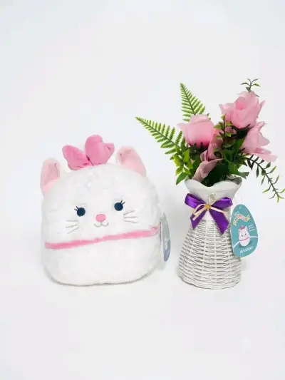 Peluche Disney Marie Squishmallow Blanco - miniatura 3