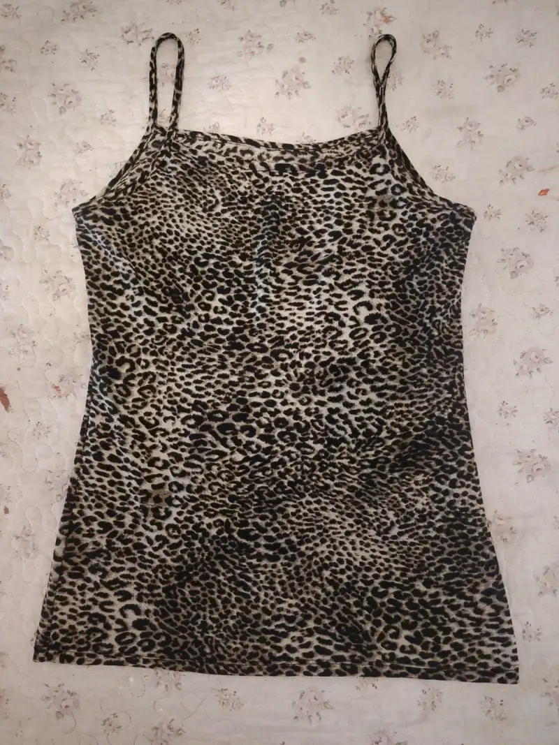 Vestido de tirantes estampado animal print - 1
