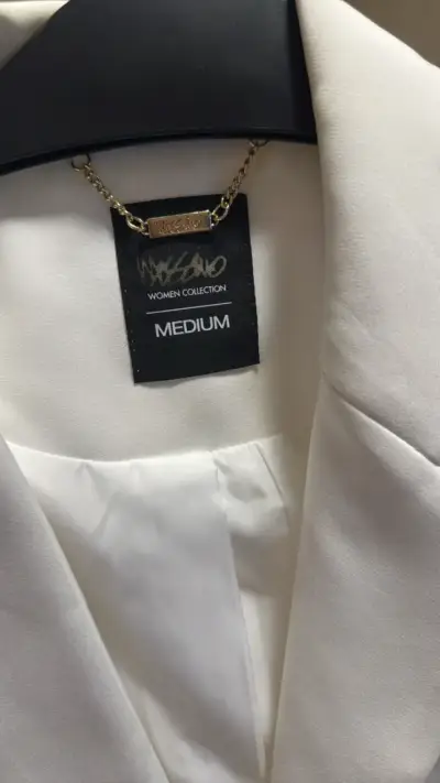 Blazer blanco mujer talla M Niza - miniatura 2