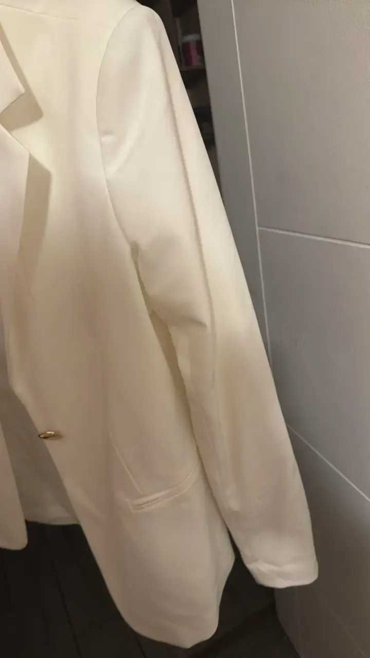 Blazer blanco mujer talla M Niza - 5