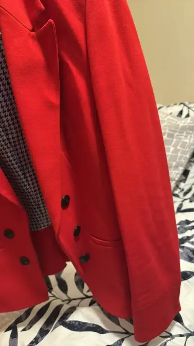 Blazer rojo elegante para mujer talla 40 - miniatura 2