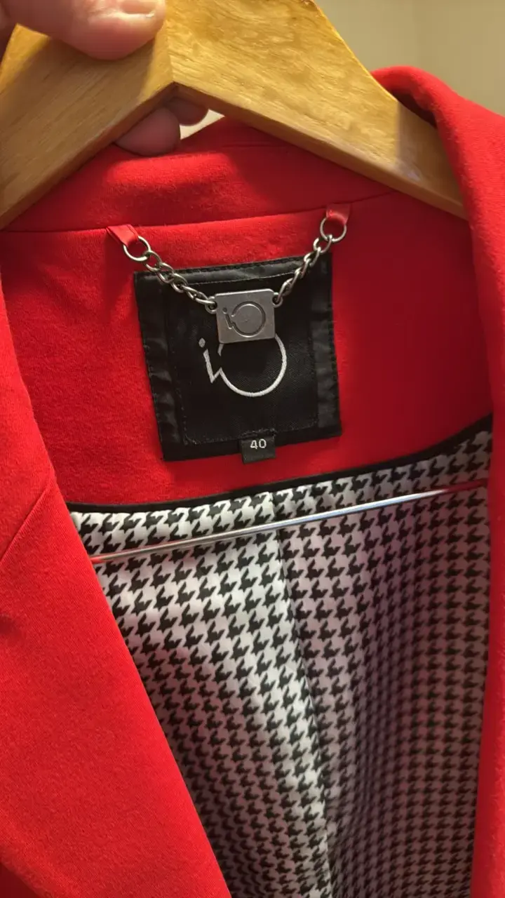 Blazer rojo elegante para mujer talla 40 - 3