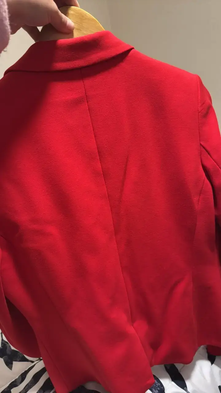 Blazer rojo elegante para mujer talla 40 - 4