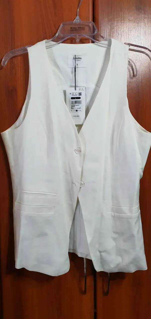Chaleco Blanco de Mujer Talla L