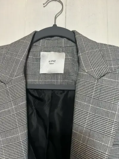 Blazer de cuadros gris Alaniz - miniatura 2