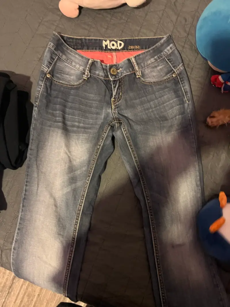 Jeans de mezclilla azul low rise M.O.D - 4