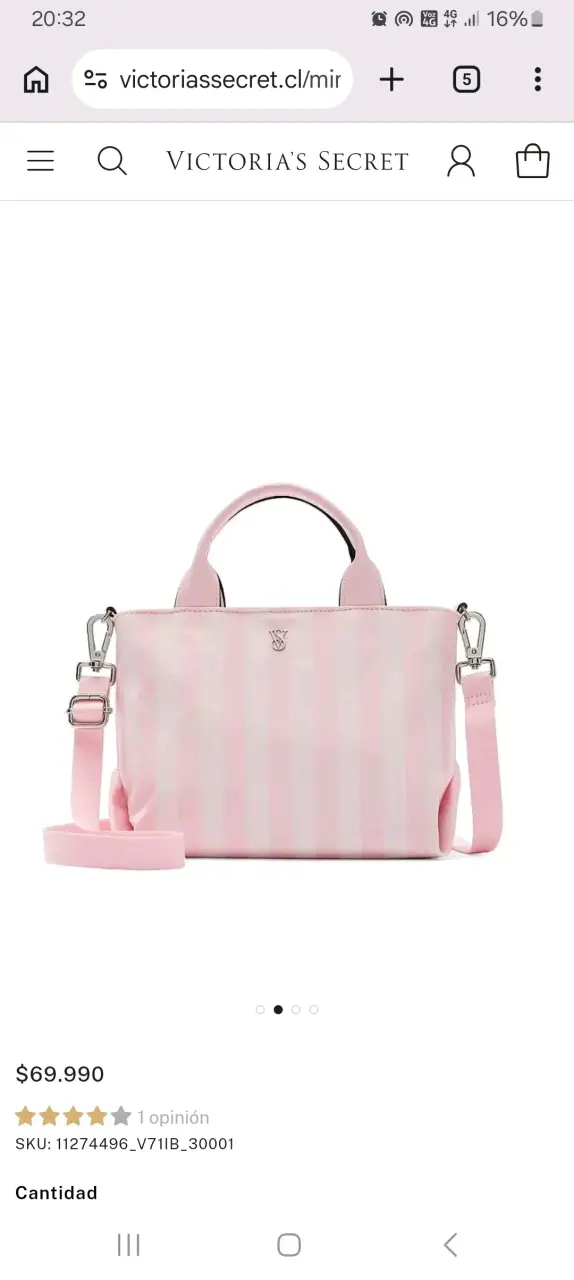 Bolso rosa Victoria's Secret con monedero - 2