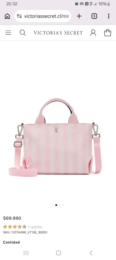 Bolso rosa Victoria's Secret con monedero - miniatura 2