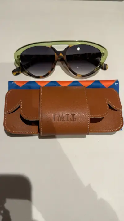 Gafas TIWI de Sol Estilo Retro Verde y Carey - miniatura 1