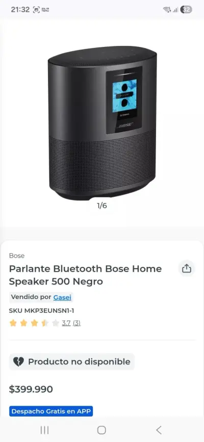 Parlante Inteligente Bose Home Speaker 500 - miniatura 5