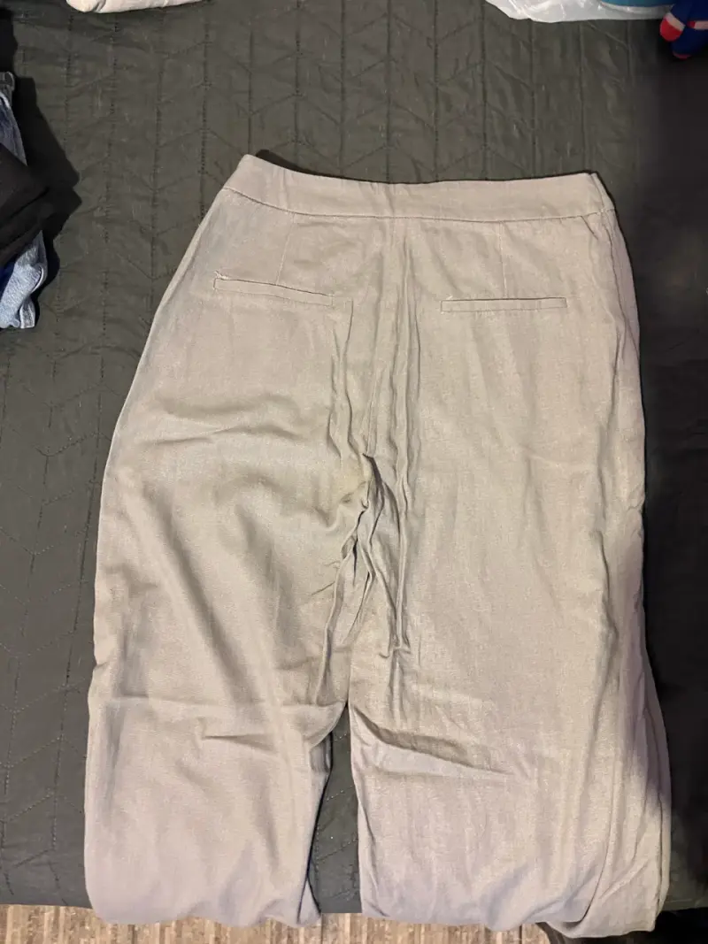 Pantalones grises de lino Basement talla 36 - 2