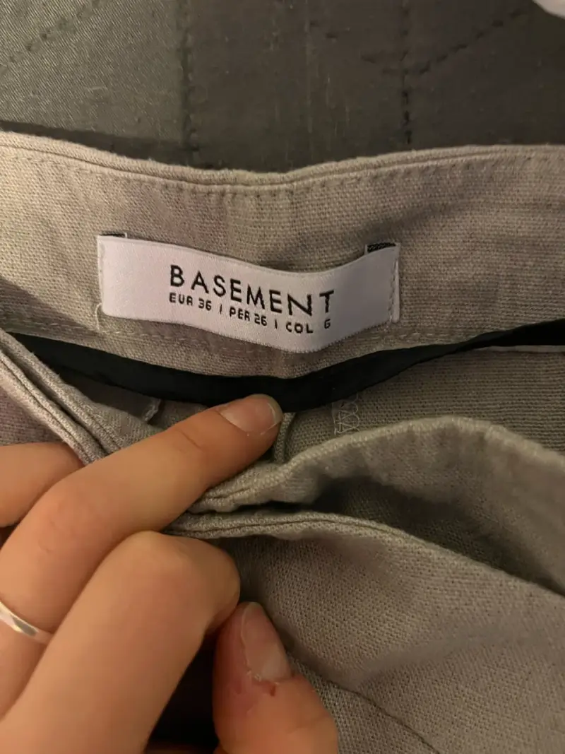 Pantalones grises de lino Basement talla 36 - 3