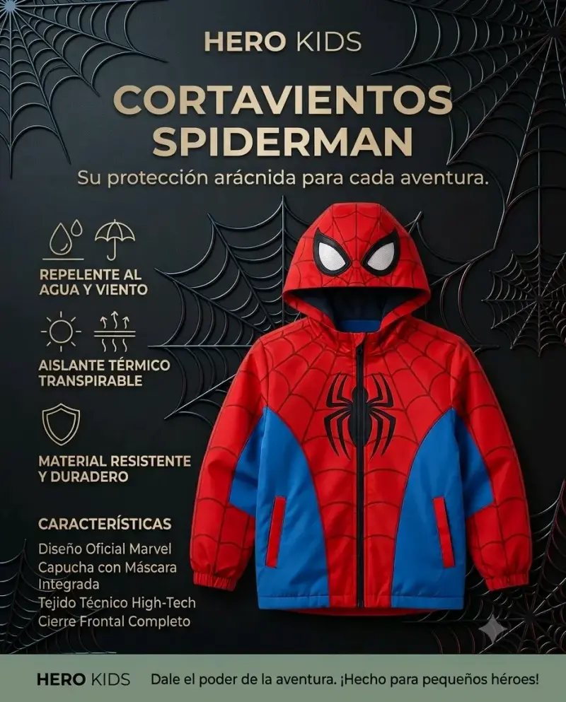 Cortavientos Spiderman para Niños Hero Kids - 1