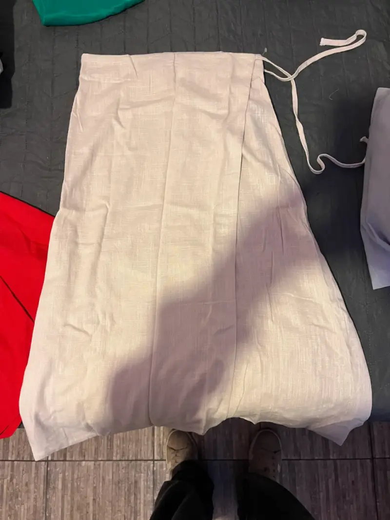 Falda beige de lino Zara talla XS - 1
