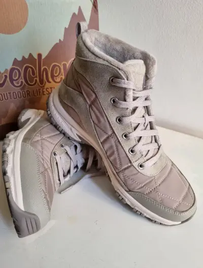 Botines Mujer Skechers Hillcrest New Traveler Beige - miniatura 1