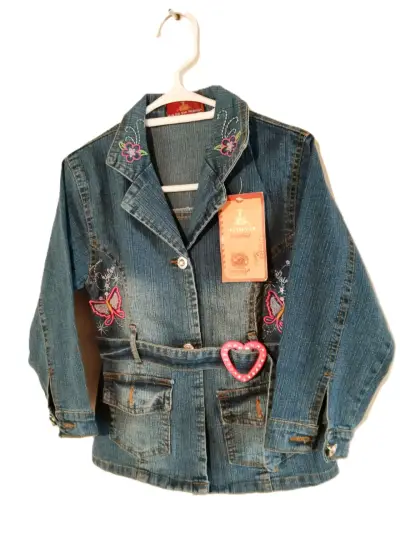 Chaqueta de mezclilla niña talla 6 - miniatura 1