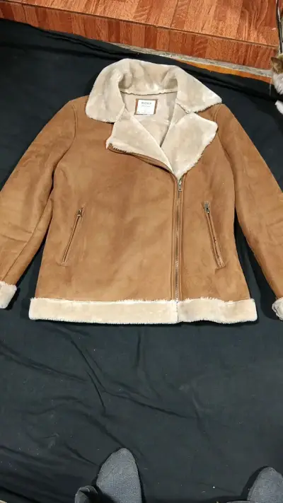 Chaqueta de gamuza marrón - miniatura 1