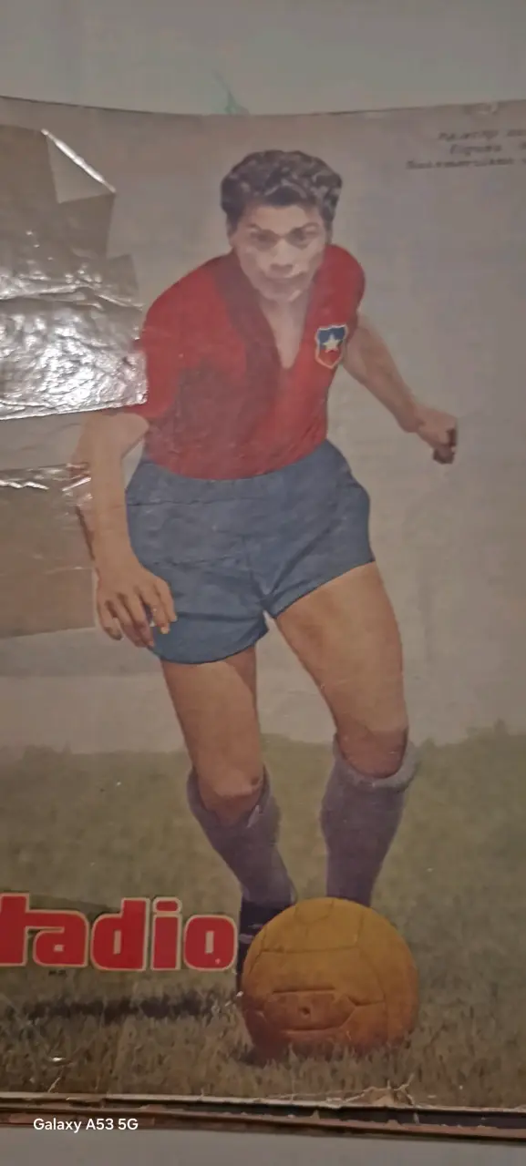 Póster vintage de fútbol chileno