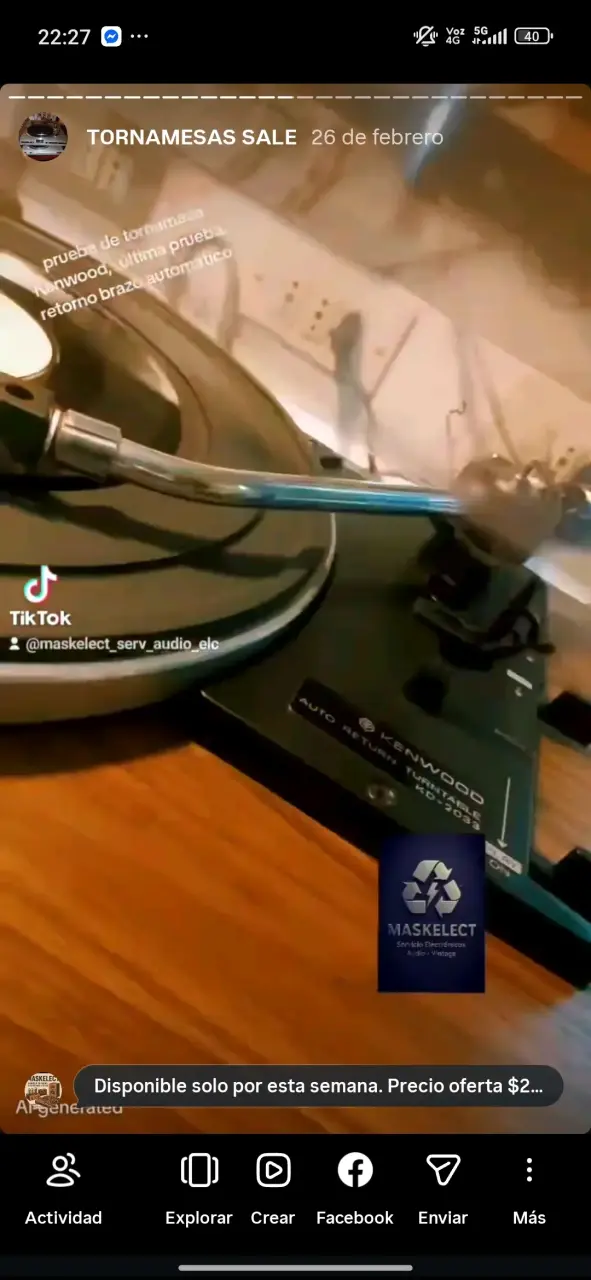 Tornamesa Kenwood kd-2033  con Brazo Automático - 4