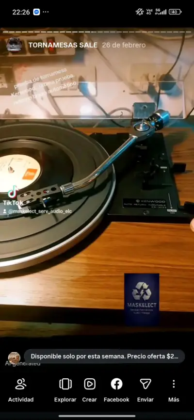 Tornamesa Kenwood kd-2033  con Brazo Automático - miniatura 6