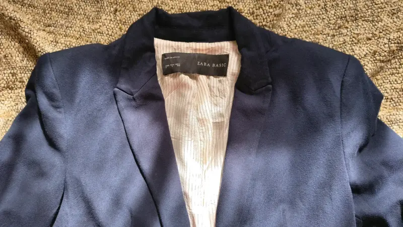 Blazer azul marino Zara Basic para mujer - 2