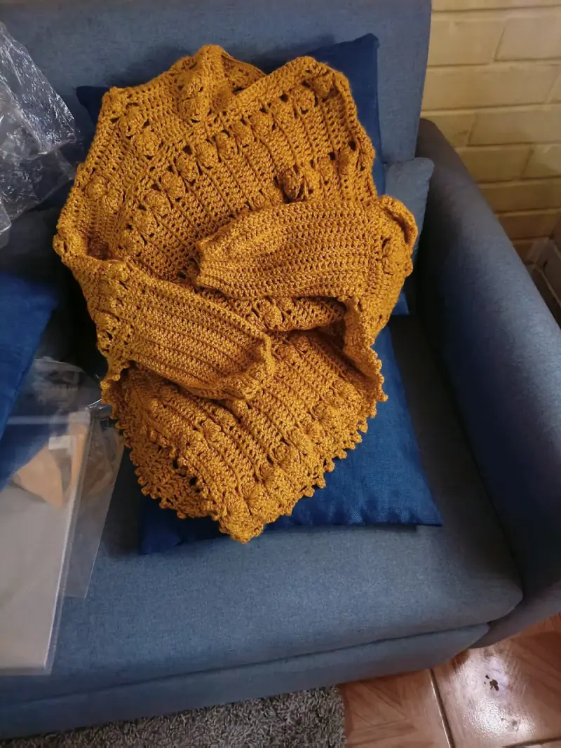 Ponchos de lana tejidos a mano en varios colores - 5