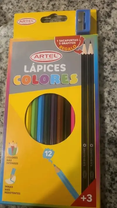 Set de Lápices de Colores Artel con Sacapuntas - miniatura 1