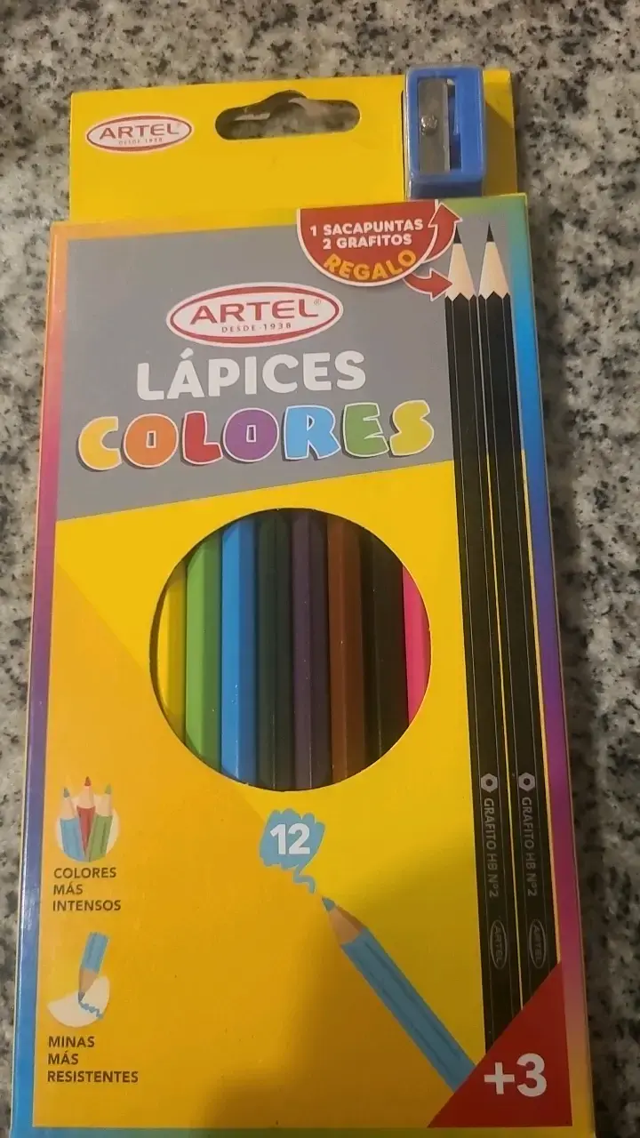 Set de Lápices de Colores Artel con Sacapuntas - 2