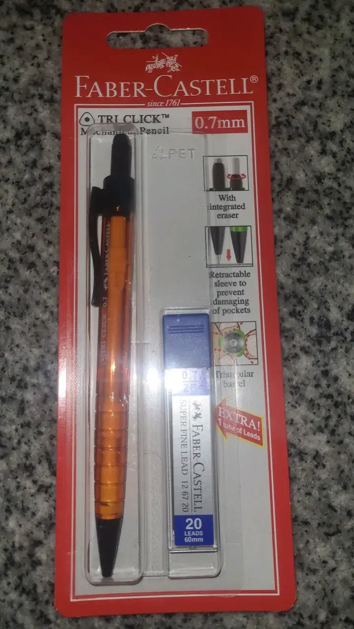 Portaminas Faber-Castell Tri Click 0.7mm con minas extra - 2