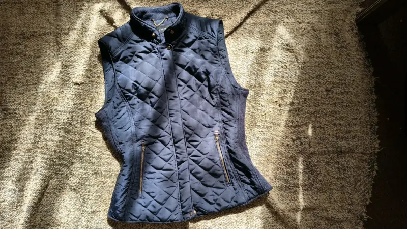 Chaqueta acolchado azul mujer Zara - 1